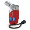 Primus PowerLighter III Spark Piezo virtuvinis žiebtuvėlis – raudonas, pripildomas dujomis, atsparus vėjui, reguliuojama liepsna, lauko ir stovyklavimo