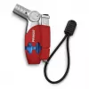Primus PowerLighter III Spark Piezo virtuvinis žiebtuvėlis – raudonas, pripildomas dujomis, atsparus vėjui, reguliuojama liepsna, lauko ir stovyklavimo