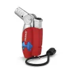 Primus PowerLighter III Spark Piezo virtuvinis žiebtuvėlis – raudonas, pripildomas dujomis, atsparus vėjui, reguliuojama liepsna, lauko ir stovyklavimo