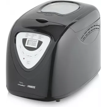 Princess 152009 duonkepė Black - 900 g kepalas, 12 programų, 600 W, permatomas dangtis, reguliuojamas plutelės apskrudimas, šildymo funkcija, juoda/sidabrinė (01.152009.01.001)