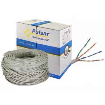 PULSAR PU-NC201 vytos poros kabelis U/UTP, Cat 5e, 24AWG, pilkas