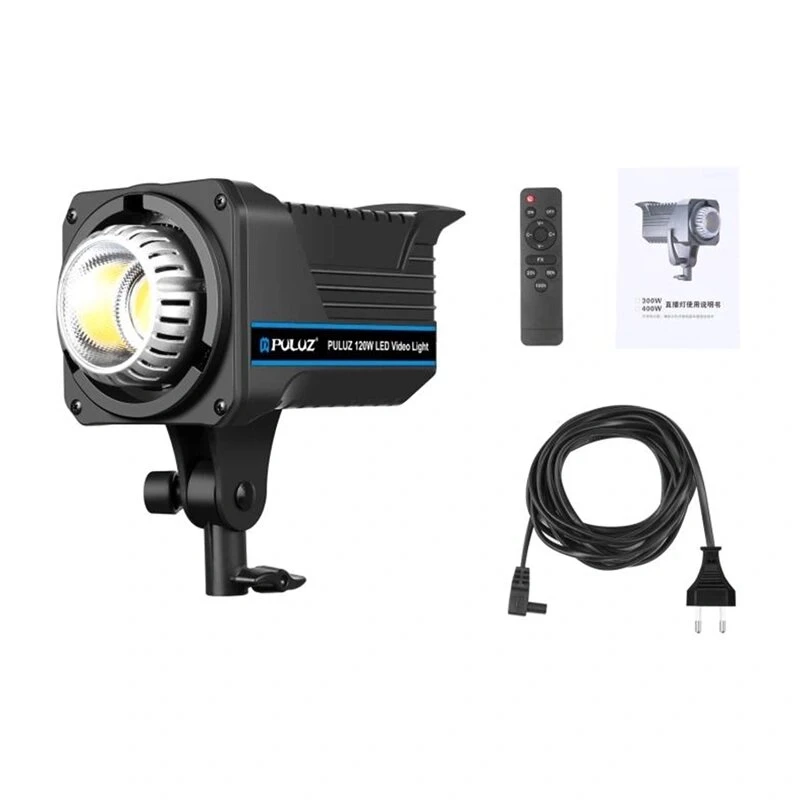 Puluz 120 W LED studijos šviestuvas su spalvinės temperatūros valdymu ir nuotolinio valdymo pultu