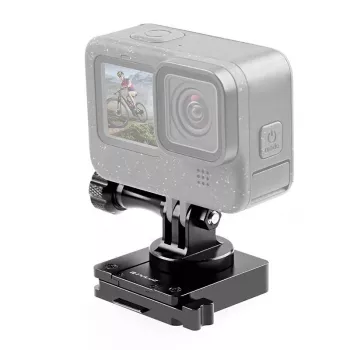 PULUZ Šalmo Laikiklis Sportinėms Kameroms (DJI, GoPro, Insta360) – Juodas