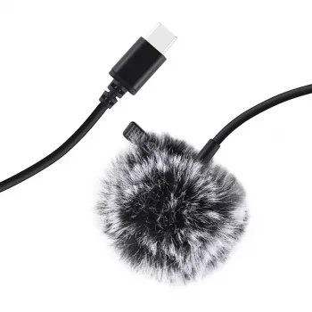 PULUZ PU425 Ausinė prisegama mikrofono segtuku 1,5 m USB-C