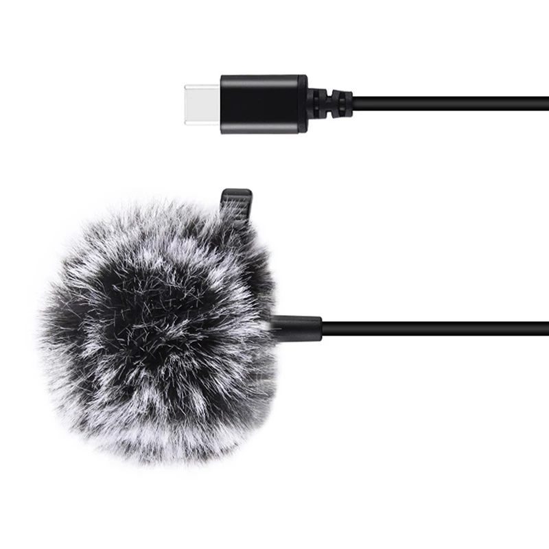 PULUZ PU425 Ausinė prisegama mikrofono segtuku 1,5 m USB-C