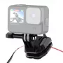 PULUZ Laikiklis motociklo priekiniam stiklui ir šalmui sportinėms kameroms (DJI Osmo Action 4, GoPro Hero 12, Insta360 Ace Pro / X4) - Juoda