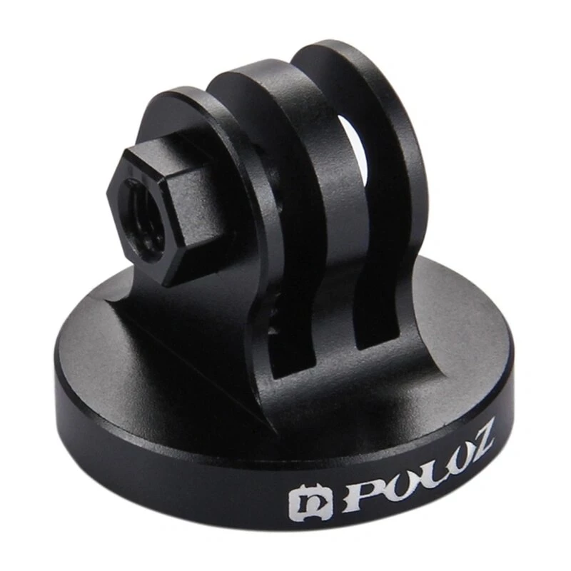 PULUZ PU145B CNC aliuminio lydinio veiksmo kameros laikiklio adapteris su 1/4 inch tripodo sriegiu, juodas