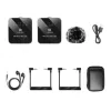 PULUZ PU3153B belaidis lavalier mikrofonas 1 TX + 1 RX, 2,4GHz, USB-C, įvairiakryptis kondensatorinis, triukšmo slopinimas, Plug-and-Play, skirtas Android ir PC