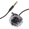 PULUZ PU424 Lavalier Microphone 1,5m 3,5mm TRRS Omnidirectional Condenser Clip-on Mic for Smartphones, DSLR Cameras, Laptops - Black