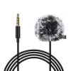 PULUZ PU424 Lavalier Microphone 1,5m 3,5mm TRRS Omnidirectional Condenser Clip-on Mic for Smartphones, DSLR Cameras, Laptops - Black