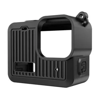 PULUZ PU717B Silikoninis Dėklas GoPro HERO 9/10/11/12 Black - Apsauginis Dangtelis su Objektyvo Dangteliu ir Virvele