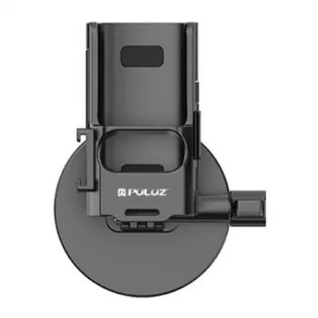 PULUZ PU724B magnetinis apsauginis dėklas DJI Osmo Pocket 3 – juodas silikoninis dangtelis su objektyvo apsauga