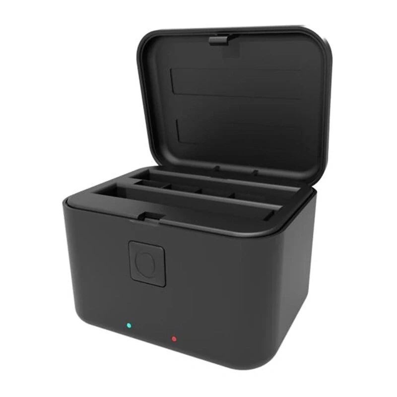 Puluz PU765B įkrovimo dėklas, skirtas Insta360 X5 – 3 vietų baterijų įkroviklis ir laikymo dėžutė (juoda)
