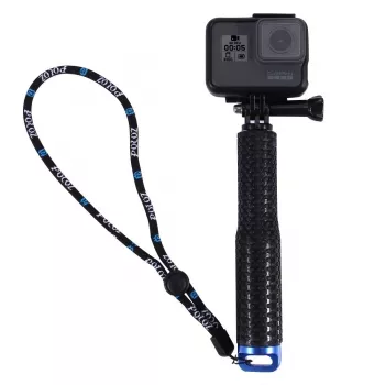 PULUZ Selfie Stick PU150 veiksmo kameroms (DJI, GoPro, Insta360) – juoda
