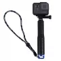 PULUZ Selfie Stick PU150 veiksmo kameroms (DJI, GoPro, Insta360) – juoda