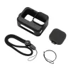 PULUZ Silikoninis dėklas su objektyvo dangteliu ir dirželiu, skirtas GoPro HERO12, HERO11, HERO10, HERO9 Black (juodas)