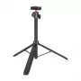 PULUZ Trikojis telefonui su selfie lazda 1,4 m – PU730B, Bluetooth nuotolinio valdymo pultas, 360° sukimasis, juoda