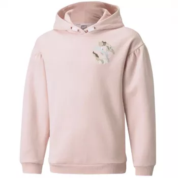 PUMA Alpha Hoodie FL megztinis vaikams Šviesiai rožinė 116 cm