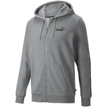 PUMA ESS+ Tape Full-Zip Hoodie TR vyriškas, vidutinio pilkumo melanžas