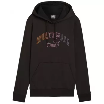 PUMA Essentials+ Logo LAB vyriškas fliso gobtuvas juodos spalvos, dydis M