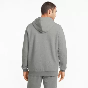 PUMA ESSENTIALS Moteriškas vidutinio pilkumo vilnos megztinis su gobtuvu S