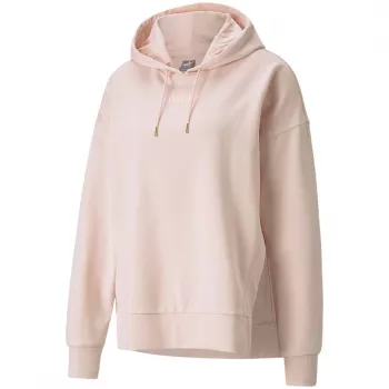 PUMA HER Hoodie TR šviesiai rožinis moteriškas laisvo kirpimo megztinis su gobtuvu