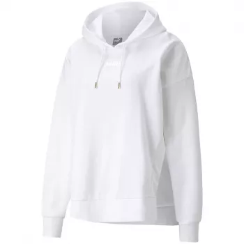 PUMA HER Hoodie TR Puma White Moteriškas laisvo kirpimo megztinis su gobtuvu 589519 02