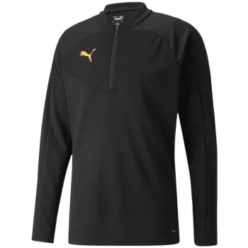 PUMA vyriški individualFINAL 1/4 užtrauktuku treniruočių marškinėliai, juodi, L dydis