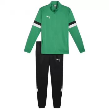 PUMA vyriškas treniruočių kostiumas Team Rise pilnas užtrauktukas žalia/juoda, dydis XL