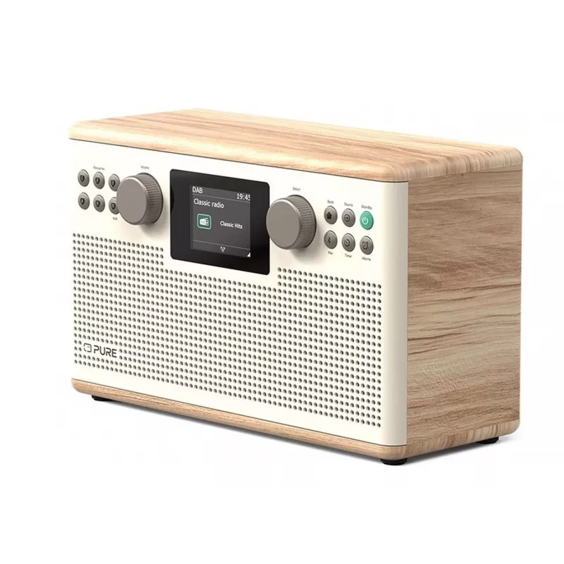 PURE ACOUSTICS Pure Classic H6 Skaitmeninis radijas, DAB+/FM/Internet radijas, Bluetooth, Cotton White/Oak (EU/UK)