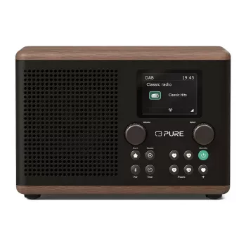 Pure Classic H4 DAB+ FM radijas su Bluetooth 5.3, Coffee Black/Walnut, 10W