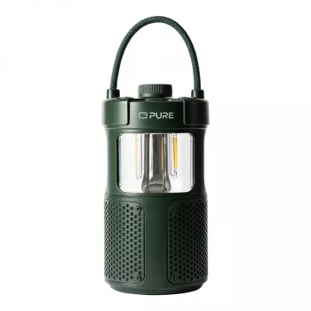 Pure Woodland Glow vandeniui atsparus lauko garsiakalbis su LED lempa, žalias