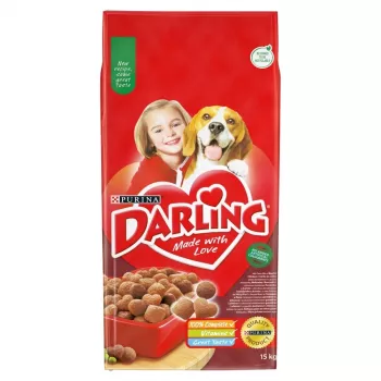 PURINA Darling Beef with Chicken sausas šunų maistas - 15 kg