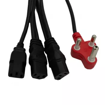 PWR Dedicated 3 galvų laidas 3,8 m – 3-in-1 USB-A į Lightning, USB-C, Micro-USB pintas įkrovimo ir duomenų laidas, juodas
