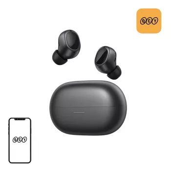 QCY Melobuds A30 belaidės ausinės (juodos) – aktyvus triukšmo slopinimas, Bluetooth 5.3, IPX5, 30 val. baterija