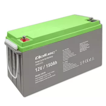 Qoltec Deep Cycle Gel akumuliatorius 12V 150Ah 44,5kg