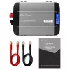 Qoltec grynos sinusoidės inverteris 12V į 230V 2000W/4000W su LCD, USB, USB-C, suderinamas su LiFePO4/GEL/AGM