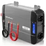 Qoltec grynos sinusoidės inverteris 12V į 230V 2000W/4000W su LCD, USB, USB-C, suderinamas su LiFePO4/GEL/AGM