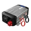 Qoltec grynosios sinusoidės keitiklis 12V į 230V 500W/1000W su LCD, USB, USB-C, suderinamas su LiFePo4/GEL/AGM