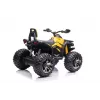 Quad QLS-3288 elektromobilis keturratis su atlošu, LED žibintais ir MP3, geltonas