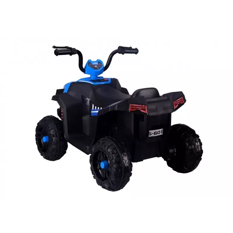 Quad S601 vaikiškas keturratis su akumuliatoriumi, EVA ratais ir LED šviesomis, mėlynas