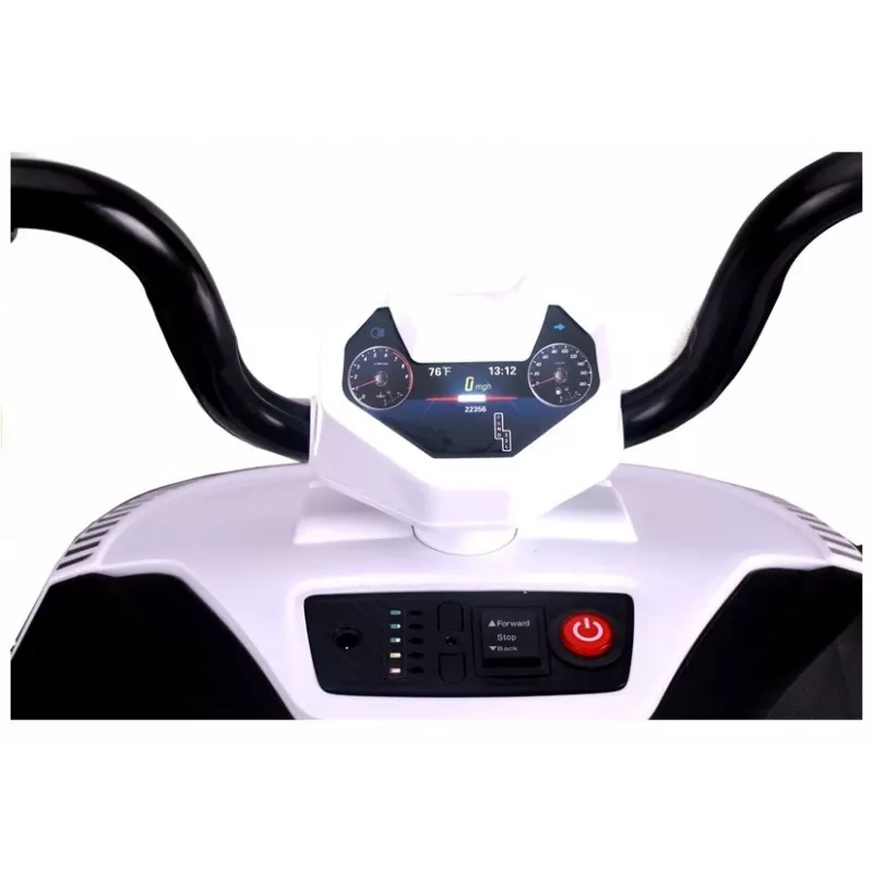 QUAD LOCK S601 Baterijomis maitinamas visureigis su EVA ratais ir LED žibintais, baltas