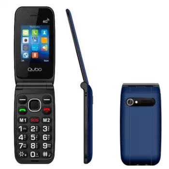 QUBO NEO NW 4G Feature Phone – 2.4 colio QVGA, 48MB RAM, 128MB ROM, Dual SIM, 1800mAh (mėlyna)