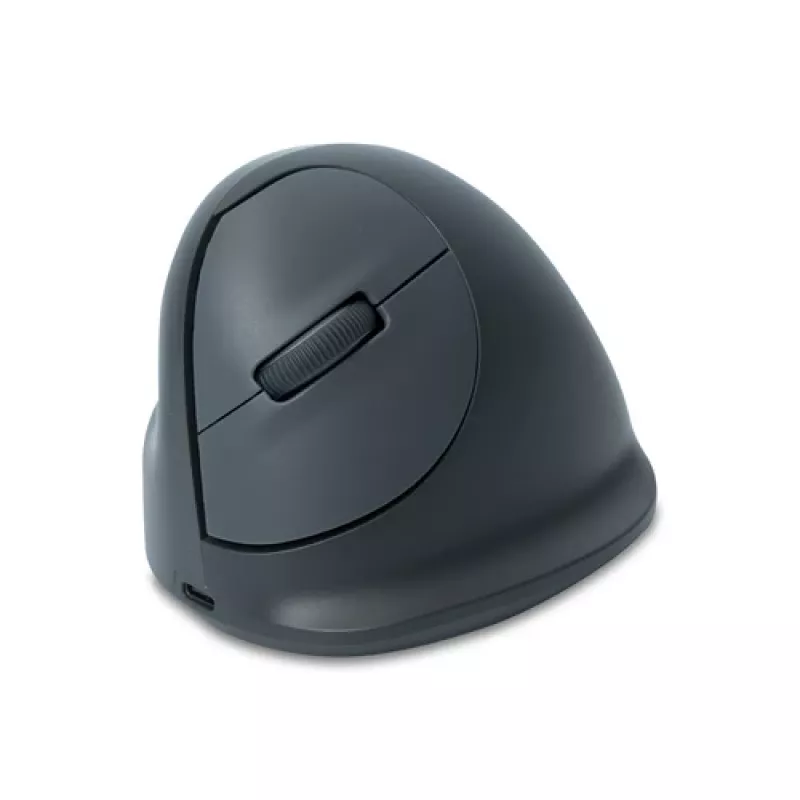 R-GO TOOLS R-Go HE Basic Medium belaidė ergonomiška vertikali pelė - 2.4 GHz optinė, 5 mygtukai, įkraunama, juoda