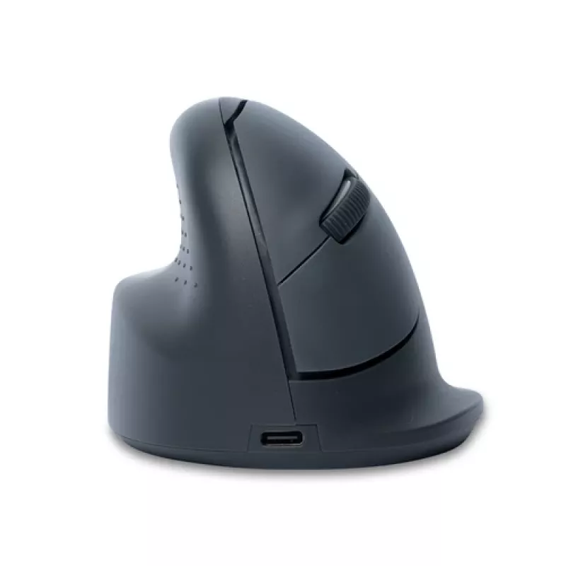 R-GO TOOLS R-Go HE Basic Medium belaidė ergonomiška vertikali pelė - 2.4 GHz optinė, 5 mygtukai, įkraunama, juoda
