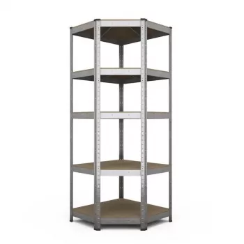 Lentynynas RACK BUDGET RANGULAR 180X90X45CM – 5 lentynų, pilka, bevaržtis surinkimas