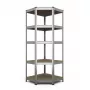 Lentynynas RACK BUDGET RANGULAR 180X90X45CM – 5 lentynų, pilka, bevaržtis surinkimas