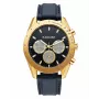RADIANT RA668709 Vyriškas analoginis kvarcinis laikrodis, 44 mm, juodas ciferblatas, odinis dirželis