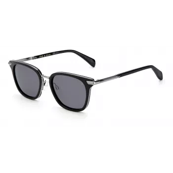 Rag & Bone RNB6000/S Akiniai Unisex 52/19/145 mm Juodas Rėmelis Tamsiai Pilki Lęšiai