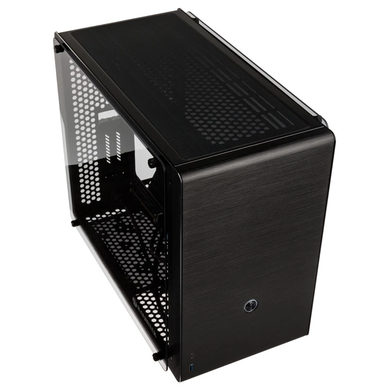 Raijintek Ophion M Evo TGS Micro-ATX korpusas, grūdintas stiklas – juodas